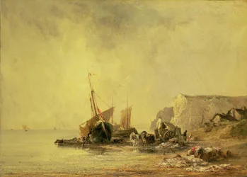 Barche sulla costa della Normandia, c.1823